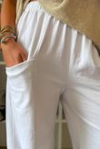 Lagen Relaxed Barrel Pant White